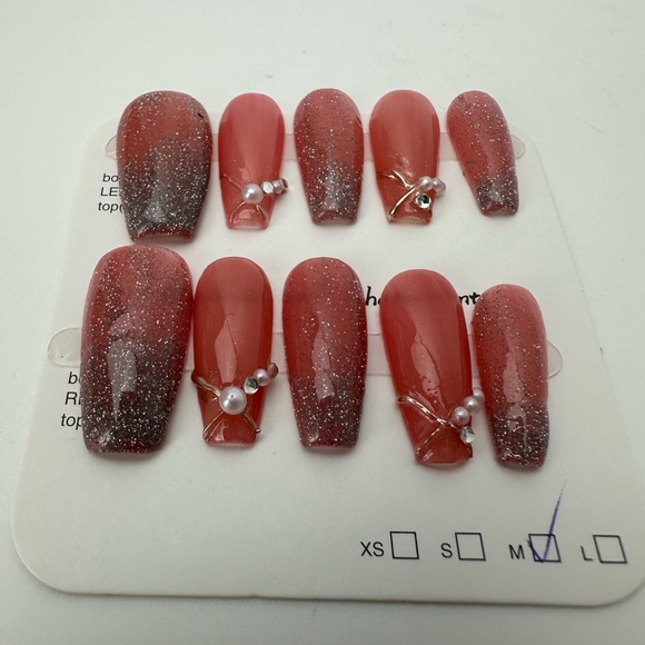 Handmade press on nails bundle of four sets size medium - Picture 3 of 13